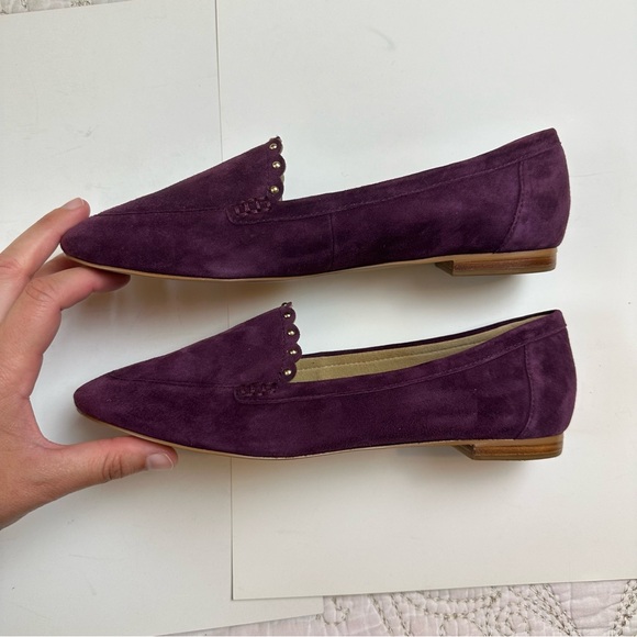 Talbots purple suede studded loafers - Picture 3 of 7